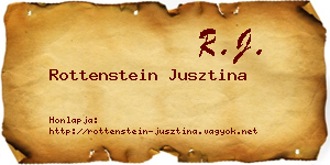 Rottenstein Jusztina névjegykártya