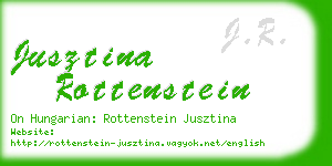 jusztina rottenstein business card